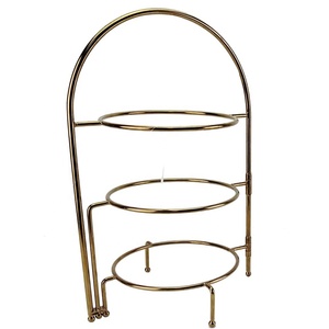 3 Tier Cake Stand Cupcake Holder 3 Tier Cake Holder Stand Stainless Steel Display Stand For Cupcake Dessert Fruit-holiday Party Buffet Serving Tray/ Platter Rack