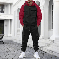 PASUXI Survêtements Haute Qualité Veste Zippée Marque Privée Ensemble de Survêtement Personnalisé Logo Brodé Hommes