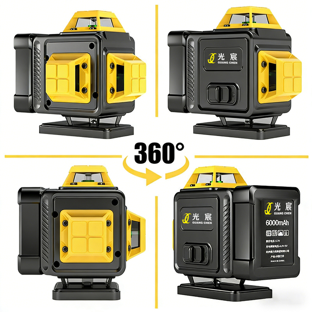 Portable 360° Rotary Laser Level Set Self-Leveling Green Beam Cross Line Laser with Tripod for Home and Professional Use