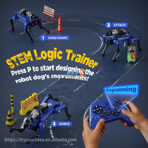 روبوت كلب رباعي الأرجل EPT Rc للحركات البهلوانية مع موسيقى وبرمجة، لعبة تفاعلية متعددة الوظائف تعليمية، أفضل هدية للأطفال - Product Image 2