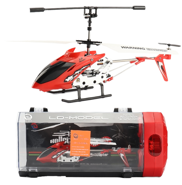 Durable 3.5 CH Alloy Remote Control Helicopter with Lights USB Charging Children's Toy RC Airplane Model