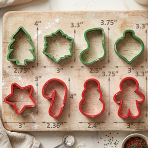 Ensemble de 8 emporte-pièces de Noël en plastique, outil de moule pour la cuisson des enfants - Product Image 3