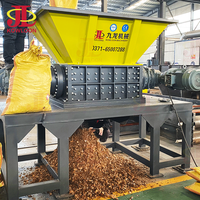 Merk Motoren Lege Fruitbos Grasstro Shredder Dubbele As Kokosnoot Shell Crusher Machine
