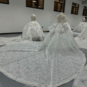 Jancember MN219 Bling Demi Manches Empire Bridal Gaun Pesta Robes de mariée - Product Image 4
