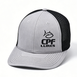 Casquette de camionneur en maille gris-noir avec broderie, polyester/coton, unisexe, réglable, respirante, pour sports de plein air - Product Image 6