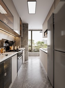 Custom Modern <b>Kitchen</b> Cabinet Lockers Restaurant <b>Furniture</b> Panel Design Eco-Friendly Waterproof Easy Clean Made Chinese Factory - Product Image 5