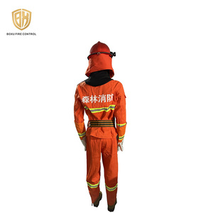 <span class=keywords><strong>Traje</strong></span> de bombero resistente al fuego, <span class=keywords><strong>traje</strong></span> de seguridad con casco, botas, uniforme de trabajo, naranja, <span class=keywords><strong>precio</strong></span> de fábrica, venta - Product Image 4