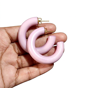 Handmade Natural Pearl Resin <b>Drop</b> Earrings Customized Floral Design Lightweight Boho Style Women's Party Jewelry Uttar Pradesh - Product Image 1