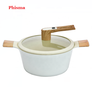 Sartén <span class=keywords><strong>Antiadherente</strong></span> de Aluminio Phisma con Mango de Madera y Tapa de Vidrio, Revestimiento Cerámico, Base de Inducción Ecológica - Product Image 3