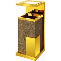 Poubelle à déchets en métal sur pied, cendrier, seau de rangement, acier inoxydable, taille personnalisée, extérieur, sans couvercle, en stock
