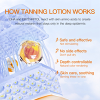 Lotion autobronzante naturelle OEM personnalisée 300 ml, bronzage sans soleil longue durée, sans traces, imperméable, hydratante, fraîche pour le corps, adultes