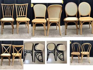 Factory Price Wooden Grain Finish Resin Plastic Rustic Style Wedding Event Banquet Outdoor Party Chair - Product Image 5