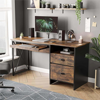 Bureau d'ordinateur en bois à prix abordable avec étagères et prise de courant, fournisseur OEM de premier plan, idéal pour coin d'étude domestique simple