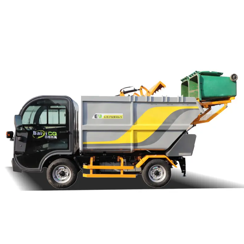 Camion della spazzatura professionale produttori di camion della spazzatura dopo l'installazione di camion della spazzatura elettrico puro