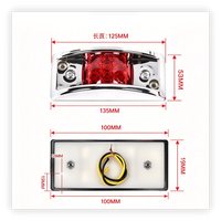 Feu arrière LED chromé Hnld, feu de position latéral, feu de gabarit pour bus, camion, remorque, 12V-24V, étanche, clignotant latéral chromé