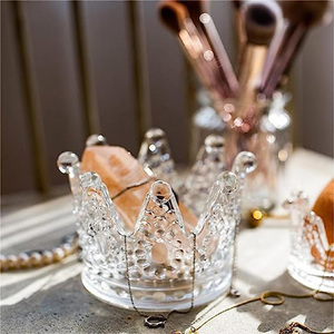 ホットガラスクラウンキャンドルホルダー、ティーライトキャンドルホルダー、ボティブキャンドルホルダー、ガラス灰皿、テーブルセンターピース、パーティーデコレーション用 - Product Image 5