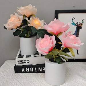 Lampe Ornament Exquisite Rose Bedroom Night Light Décoration de table Cadeau Uionen 2230 - Product Image 2