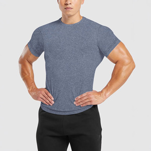 Camiseta de manga corta con cuello redondo de secado rápido para hombre, corte regular, jersey de algodón para baloncesto, correr y fitness - Product Image 3
