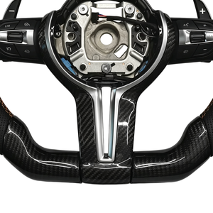 Volante de Fibra de Carbono para Modelos <span class=keywords><strong>BMW</strong></span> F10/F20/F18/F32/F25/F01/F30/F31/F34/F35/F15/F07 <span class=keywords><strong>320i</strong></span> - Estilo Deportivo Serie M 3/5 - Product Image 4