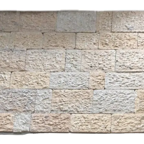 מחוץ דקורטיבי טבעי בז 'אבן קישוטי חיצוני בלוק קיר חיפוי אבן גיר