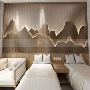 EX096 Modern Luxury Stainless Steel <b>Divider</b> Screen Elegant Multi-Functional Metal Partition Durable Irregular Structure <b>Room</b> - Product Image 5