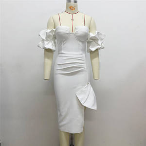 2025 primavera otoño fuera del hombro Mini vestido trajes de fiesta para mujeres de cintura alta sin espalda Bodycon Vestido corto - Product Image 6