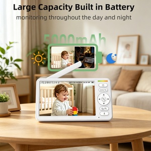 Moniteur vidéo et <span class=keywords><strong>audio</strong></span> portable pour bébé avec écran IPS de 6 pouces, sécurité sans WiFi, vision nocturne claire, mode VOX, portée de 1000 pieds, communication bidirectionnelle, pour maman - Product Image 3