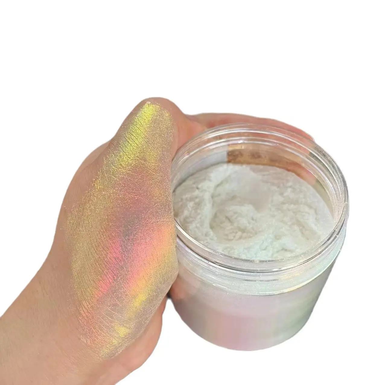 Rainbow White Chrome Powder Pearlescent Effect Color Shift Pigment for Resin Craft Soap Candle Dye Nail Art Cosmetics Paint