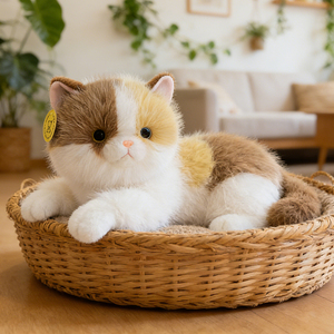 ตุ๊กตา<span class=keywords><strong>แมว</strong></span>คาลิโกเหมือนจริง ตุ๊กตาเปอร์เซียจำลอง ขนนุ่ม น่ากอด สร้างความอบอุ่นใจ ของเล่นนุ่มนิ่ม ขายส่ง รับผลิตแบบ OEM - Product Image 1