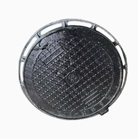 Promotion : Couvercle de regard rond en fonte ductile 700 mm EN124 C250, charge lourde, avec cadre