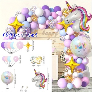 Kit de Guirnalda de Globos de Unicornio de 169 Piezas con Estrellas Brillantes para Niñas, Decoración para Fiestas de Cumpleaños y Despedidas de Soltera - Product Image 1