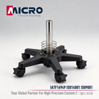 Poteau pivotant usiné CNC pour mobilier commercial, qualité certifiée ISO9001