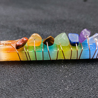 NOUVEAU Bâton de sélénite naturel à 7 chakras Pierre de guérison pour décoration Cadeau