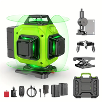 Niveau laser 16 lignes à nivellement automatique 360, niveau laser à lignes croisées avec 2 piles, télécommande laser à lignes 360 °