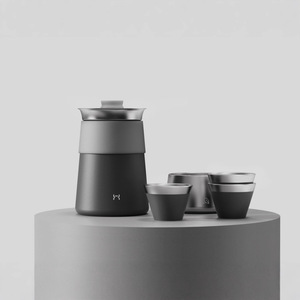 Kung Fu Tea Gift Set 316 Stainless Steel Double Layer Magnetic Lid Portable Travel Tea Set - Product Image 3