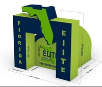 Tunnel gonflable promotionnel bleu personnalisé pour événements, tente tunnel étoile avec logo pour la décoration d'événements