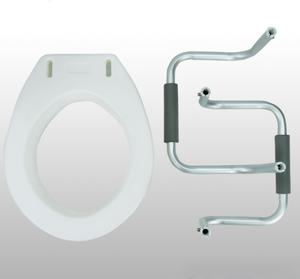 Health Safety Height Elevated Commode <b>Toilet</b> <b>Seat</b> for Elderly <b>Toilet</b> Riser, <b>Toilet</b> Riser PadWith ArmrestsWith Supports - Product Image 2