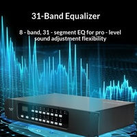 Processeur audio numérique DLM-408 4 entrées 8 sorties, système de gestion de haut-parleurs DSP 32 bits avec égaliseur 31 bandes pour sonorisation professionnelle, format 1U en métal