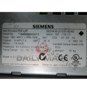 Nuevo <span class=keywords><strong>6se6430</strong></span> <span class=keywords><strong>2ud31</strong></span> Wbr <span class=keywords><strong>8da0</strong></span> Micromaster 430 Frecuencia 1PCs Nuevo Original Spot Plc - Product Image 1