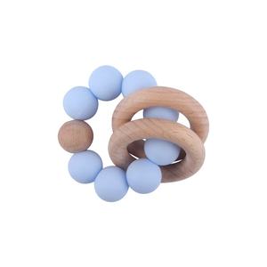 Nedeins pour bébé, <span class=keywords><strong>anneau</strong></span> <span class=keywords><strong>de</strong></span> <span class=keywords><strong>dentition</strong></span> en bois, perles en Silicone, jouets <span class=keywords><strong>de</strong></span> <span class=keywords><strong>dentition</strong></span> pour bébé - Product Image 1