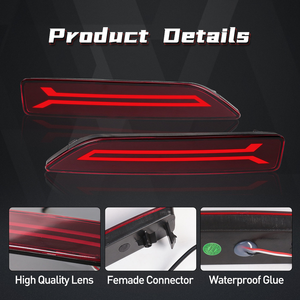 2 Luces LED Traseras para Parachoques de <span class=keywords><strong>Honda</strong></span> City 2012 2013 <span class=keywords><strong>2014</strong></span> BR-V <span class=keywords><strong>BRV</strong></span> 2015 2016 MOBILIO 2016 2017, Luces de Frenado y Conducción - Product Image 3