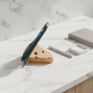 Imán de nevera de madera personalizado con forma de queso para regalos de San Valentín - Product Image 4