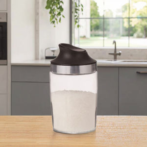 Peynir şeker seti 250ml paslanmaz çelik kesilmiş kapak ölçülen dağıtım sistemi şık mutfak yemek aksesuarları siyah - Product Image 6