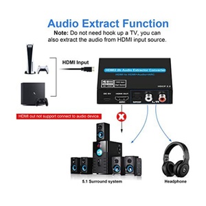 Convertitore estrattore <span class=keywords><strong>Audio</strong></span> 4K 60Hz HDMI con 4K HDMI e uscita ottica SPDIF / Toslink e <span class=keywords><strong>RCA</strong></span> L / R - Product Image 3