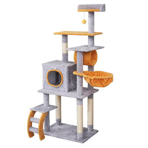 Árbol para Gatos de Lujo con Torre y Casa, de Felpa Grande y Acogedora - Product Image 1