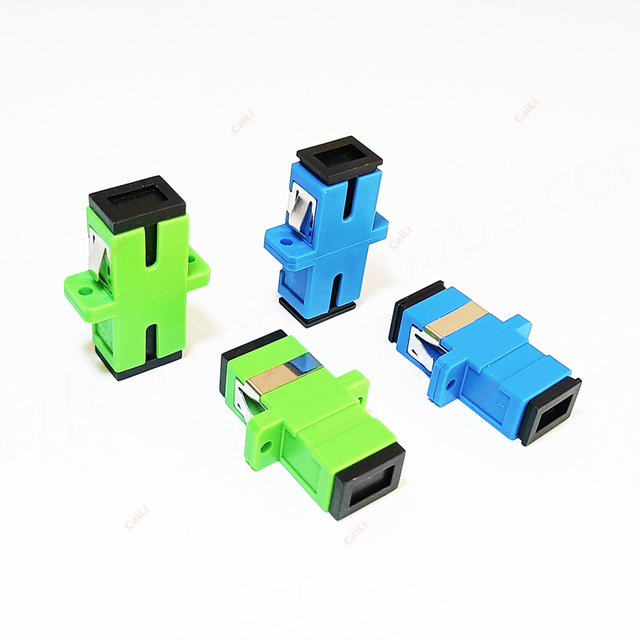CaiLi SC/UPC APC Simplex Single Mode Fiber Optic Adapter Connector Coupler for FTTH GPON Epon Networks 1 Year Warranty