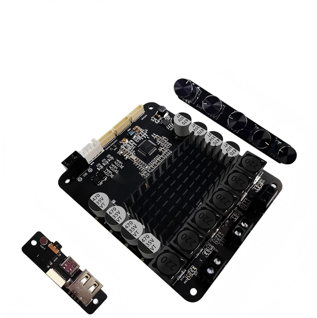 5.0 Blue Tooth DSP 2.1 Amplifier Board Module 50W*2 + 100W Subwoofer Audio Amp Five-Knob Control