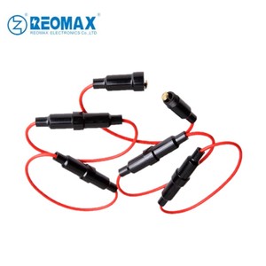 Portafusibles en línea 5x20 6x30 6x32 Bloque de fusibles tipo tornillo Cubierta retardada de llama de nailon con cable de alambre 22AWG 20AWG 18AWG 16AWG - Product Image 4