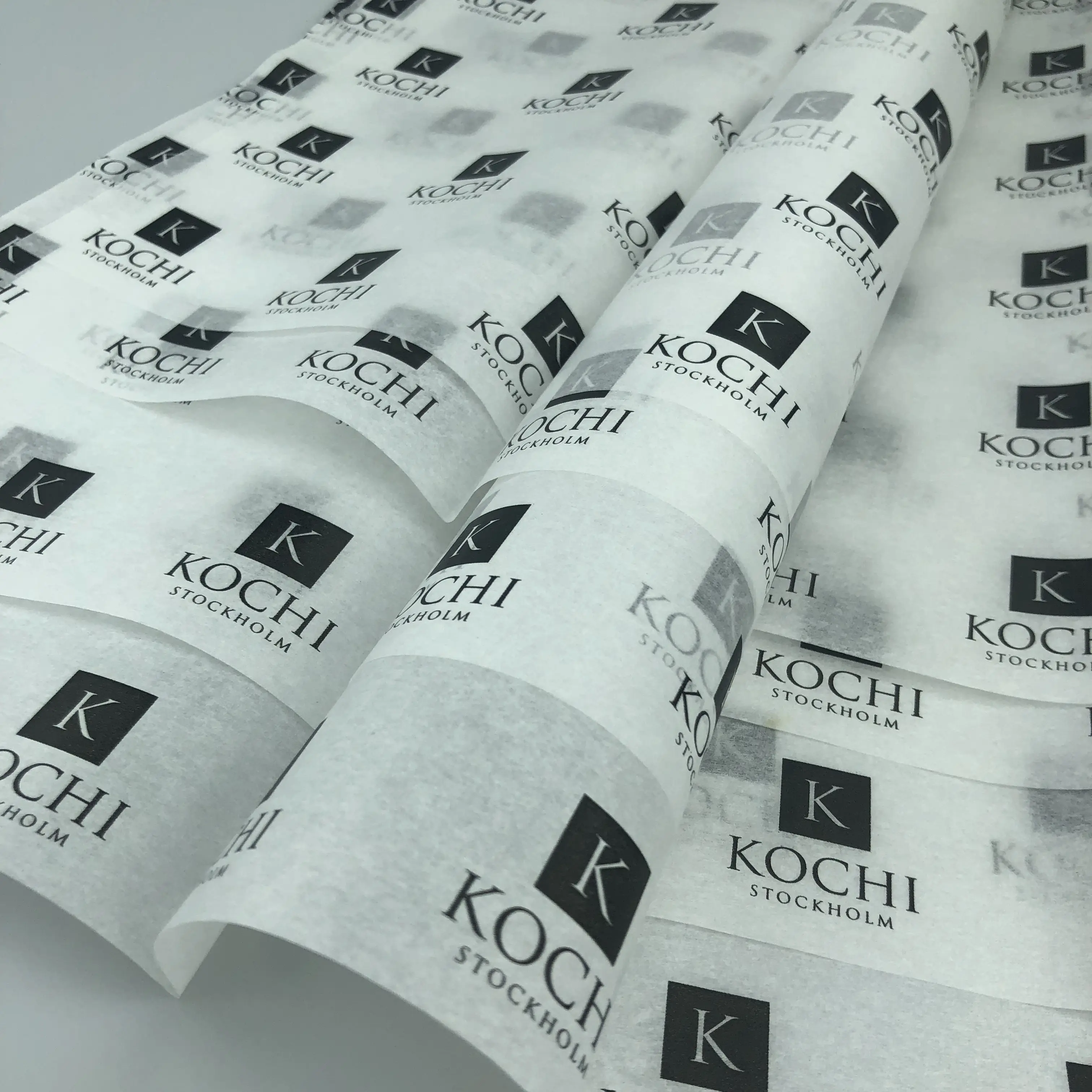 Best Selling 17gsm 75*50cm black logo white tissue wrapping paper malaysia