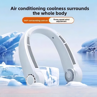 Ventilateur de Cou Portable 2026 – Mini Ventilateur Rafraîchissant USB Rechargeable à 5 Vitesses, Sans Pales, Idéal pour Voiture, Voyage, Sport et Hôtel